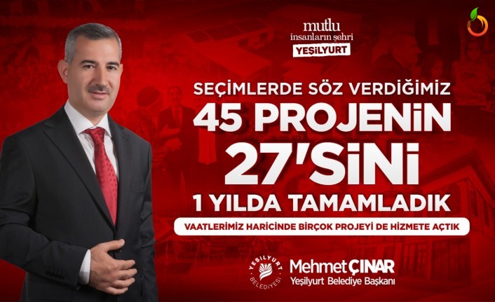 Başkan Çınar, 27 Projeyi 1 Yıl İçinde Hayata Geçti  