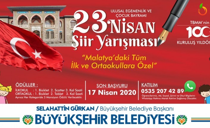 Büyükşehir’den  23 nisan şiir yarışması