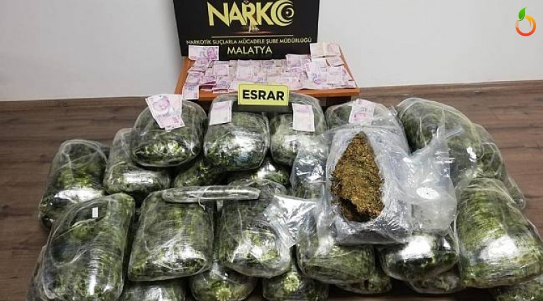 Malatya'da 110 kilogram esrar ele geçirdi