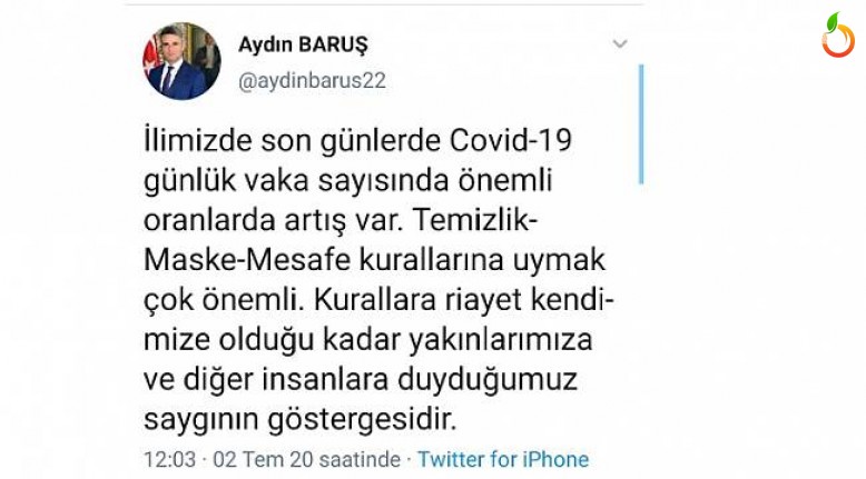 Vali Baruş, Malatya'da Corona vaka sayısının arttığını duyurdu