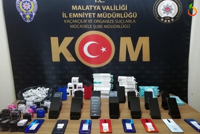 Malatya'da Kaçak Cep Telefonu Operasyonu