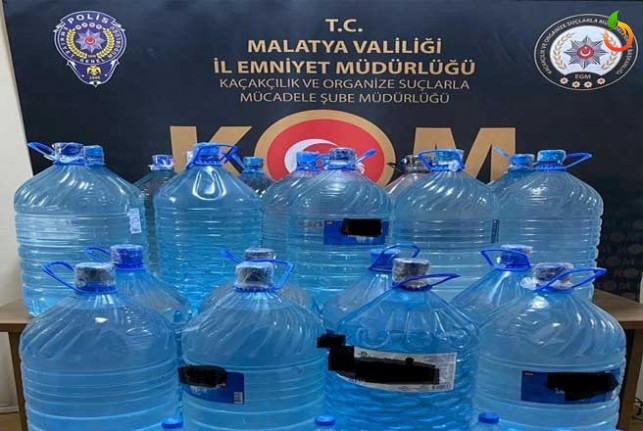 447 litre el yapımı sahte içki ele geçirildi