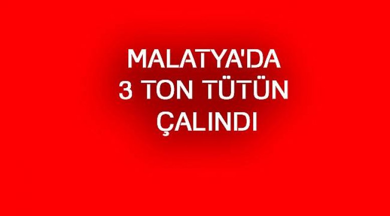 Malatya'da 3 ton kuru tütün çalındı