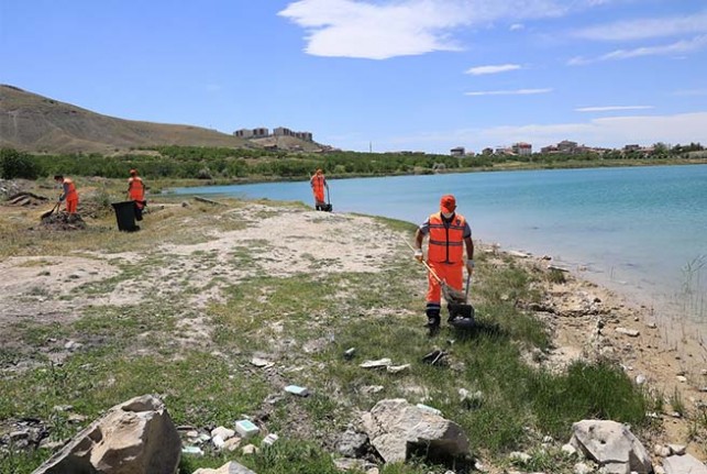 Battalgazi’deki Göletler Temiz Hale Getiriliyor