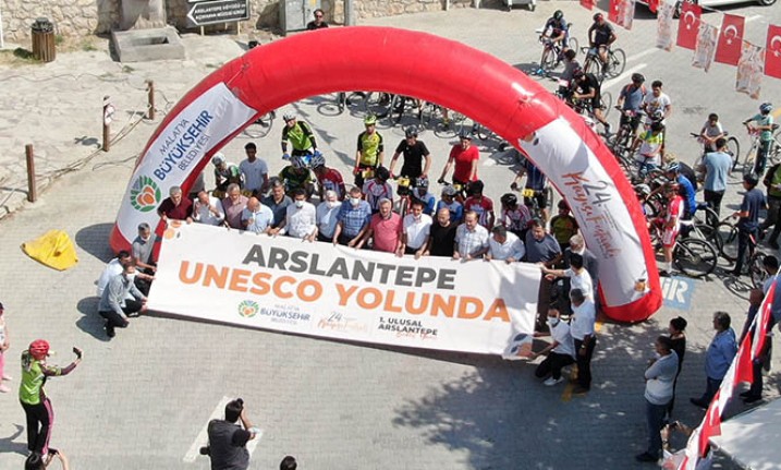 1.Ulusal Arslantepe Bisiklet Yarışı Yapıldı