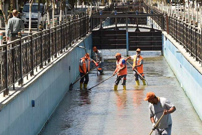 Malatyalıların Uğrak Noktası Kanalboyu Kanalı Temizleniyor