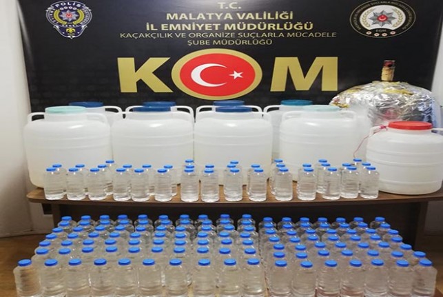 540 Litre Sahte Rakı Ele Geçirildi