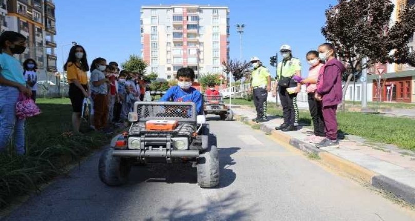 Battalgazi trafik parkta minik öğrencilere eğitim verildi