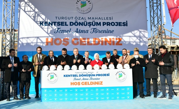 Yeşilyurt Belediyesi Turgut Özal Mahallesi Kentsel Dönüşüm Proje Alanında Temel Atma Töreni Yapıldı