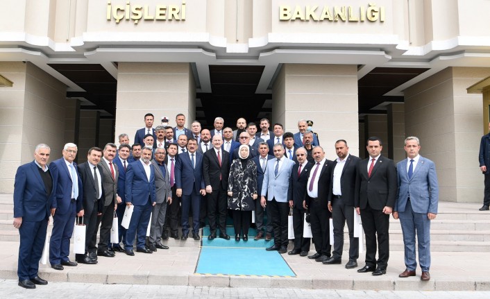Başkan Gürkan, Muhtarlarla Birlikte Bakan Soylu İle Görüştü