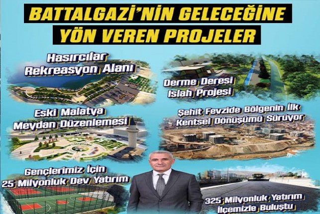 Battalgazi'de Milyonluk dev projeler tek tek hayata geçiyor