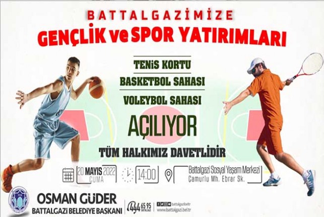 Battalgazi’deki Spor Sahaları, Cuma Günü Açılıyor