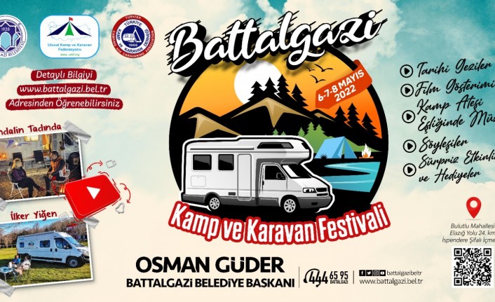 Kamp Ve Karavan Tutkunları Battalgazi’de Buluşuyor