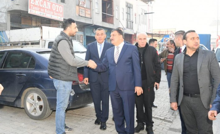 Başkan Gürkan, Sanayi Sitesi Esnaflarını ziyaret etti