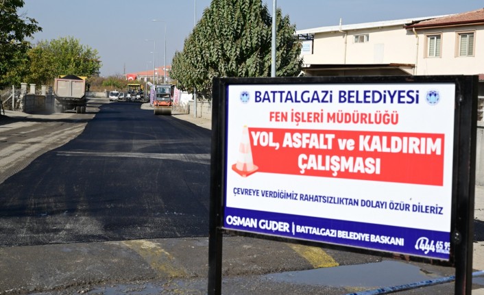 Battalgazi Konteyner Çarşı’da Sıcak Asfalt Serimi Gerçekleştirdi