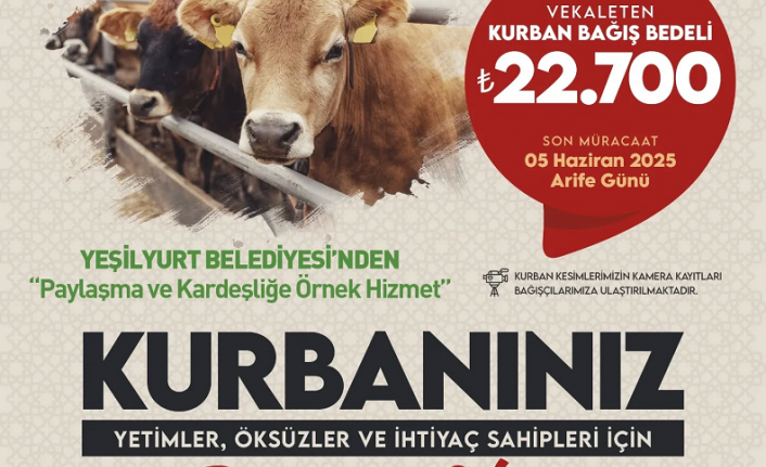 Yeşilyurt Belediyesi Yetim, Öksüz Ve İhtiyaç Sahipleri İçin ‘Kurban Bağış’ Hizmetini Başlattı 