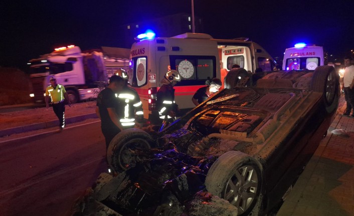Malatya’da Otomobil Devrildi: 1 yaralı