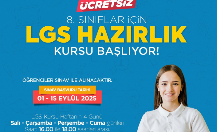 Yeşilyurt Belediyesi ‘Ücretsiz LGS Hazırlık Kursu’Kayıtları 1 Eylül’de Başlıyor