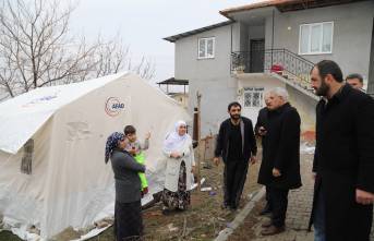 Başkan Güder, Depremin Hissedildiği Orduzu'da İncelemelerde Bulundu