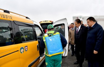 Ticari Taksi ve Servis Araçları dezenfekte edildi