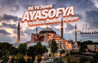 Başkan Güder'den Ayasofya Mesajı