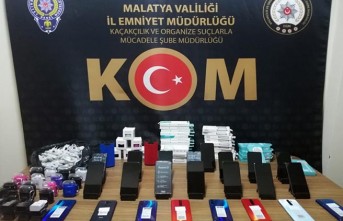 Malatya'da Kaçak Cep Telefonu Operasyonu