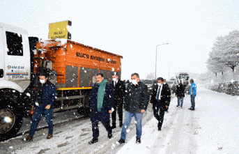 Başkan Gürkan Kar Çalışmalarını Yerinde İnceledi