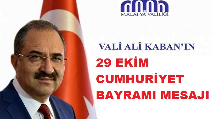 Vali Kaban'ın Cumhuriyet Bayramı Mesajı