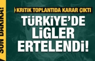 Türkiye'de Ligler Ertelendi