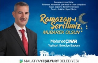 Başkan Çınar’dan ramazan ayı kutlama mesajı;