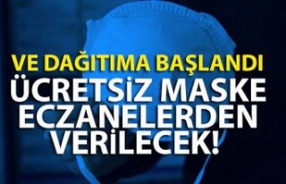 Eczanelerde ücretsiz maske dağıtımı başladı