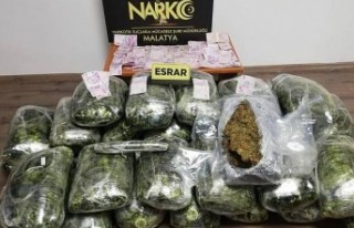 Malatya'da 110 kilogram esrar ele geçirdi