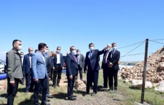 Başkan Gürkan 1000 Tonluk Su Deposu Alanında İncelemelerde...
