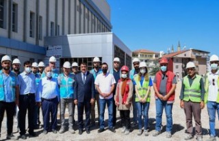 Yeni Devlet Hastanesi’nde İnşaat Çalışmalarında...