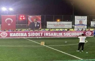 Futbol turnuvasında 'kadına şiddete'...