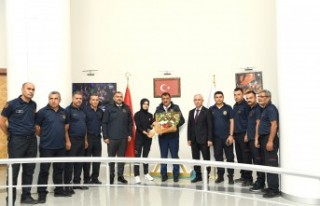 İtfaiye Teşkilatından Başkan Gürkan’a Ziyaret
