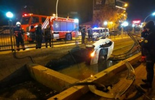 Malatya'da Otomobil Kanala Uçtu:  3 yaralı