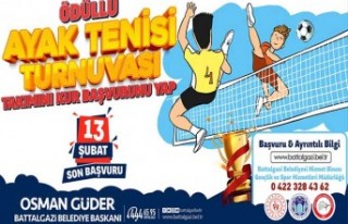 Battalgazi’de Ödüllü Ayak Tenisi Turnuvası