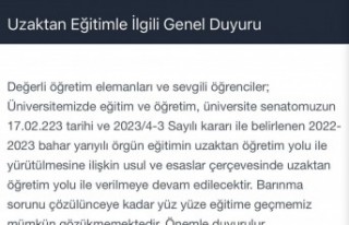 İnönü Üniversitesi'nde Yüz Yüze Eğitim...