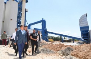 Başkan Gürkan, Yeni Asfalt Plentinde İncelemelerde...