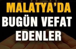 27 Aralık Günü Malatya'da 6 kişi vefat etti