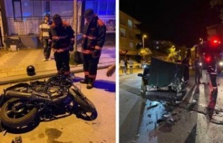 Kazada Motosiklet Sürücüsü Yaralandı
