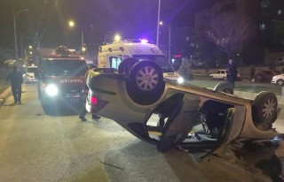 Çöşnük Yolu'nda Otomobil Takla Attı! 5 Yaralı
