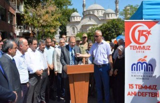 Kaban, 15 Temmuz Anı Defterinin Açılış Törenine...