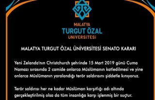 Malatya Turgut Özal Üniversitesi Senatosu’ndan...