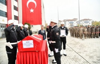 Şehit Kom. Yrd. Ramazan Tülek İçin Emniyet Müdürlüğünde Tören Düzenlendi. 