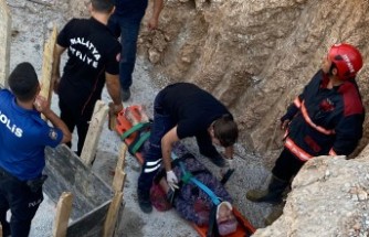 İnşaat Alanına Düşen Vatandaş Kurtarıldı