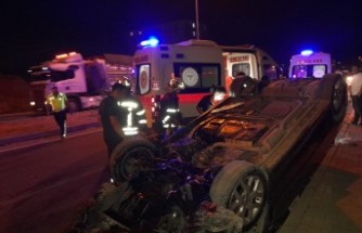 Malatya’da Otomobil Devrildi: 1 yaralı