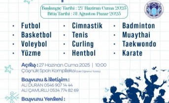 Battalgazi’de Yaz Spor Okulları Başlıyor