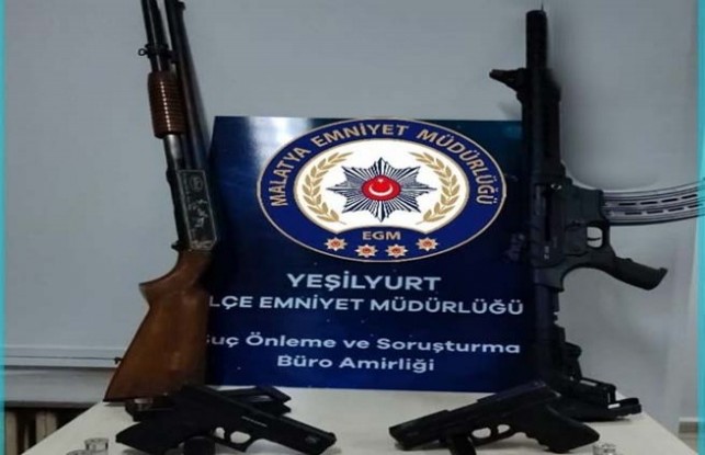 Malatya'da Kaçak Silah Operasyonu
